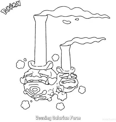 Free printable Weezing Galarian Form Coloring Page - Free Printable Pokemon Coloring Sheets coloring page